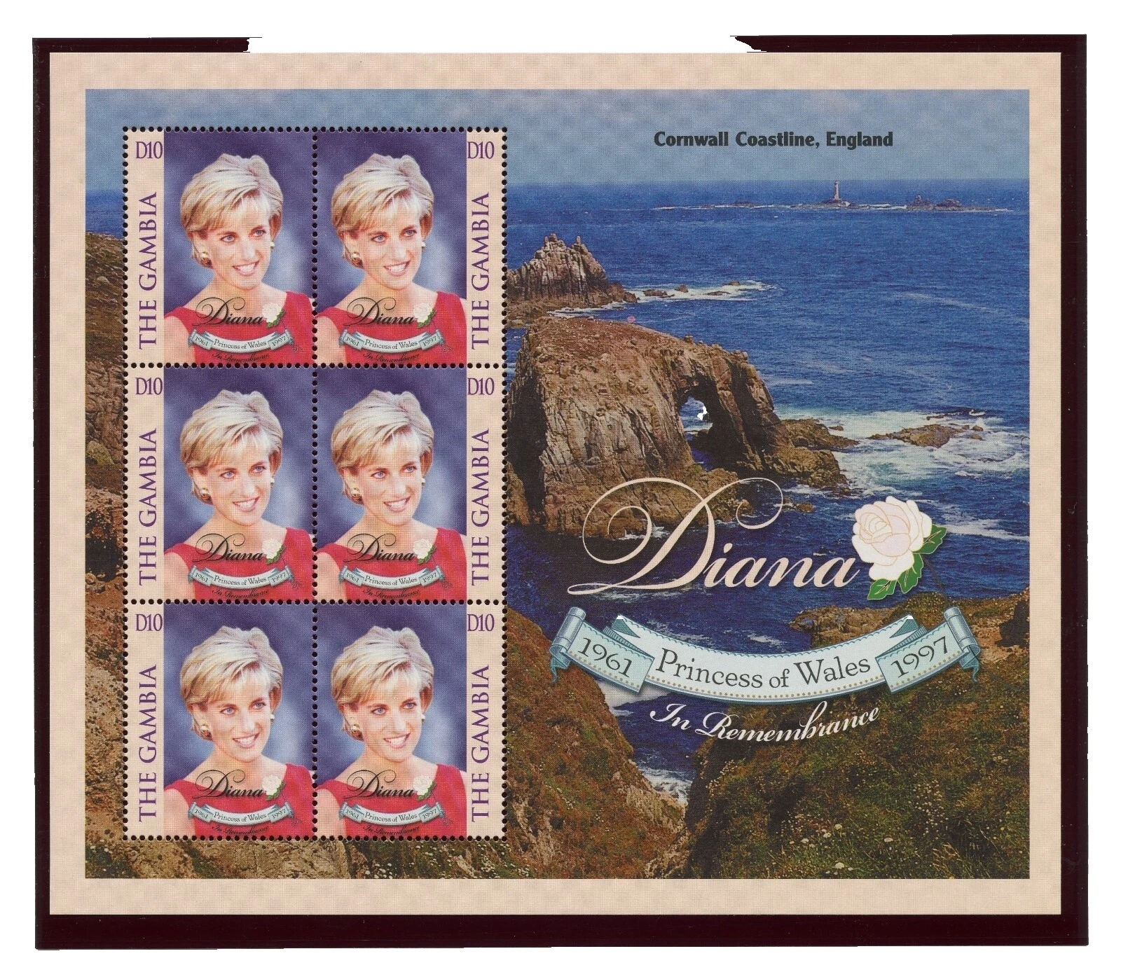 La realeza como estampilladas nunca montadas/estampillada sin montar o nunca montada Estampillas de Gambia (1965-presente)