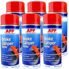 Bremssattellack Rot glänzend 6x 400ml Spray 1K Sattelfarbe BRAKE CALIPER APP