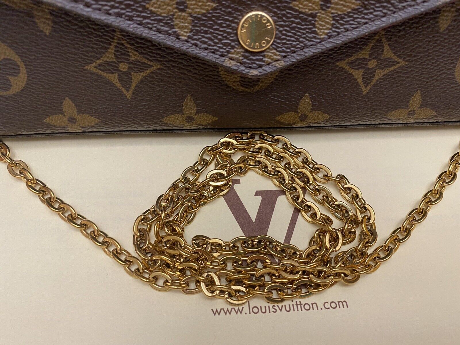 Louis Vuitton Félicie Pochette Monogram Canvas Fuchsia Pink – Coco