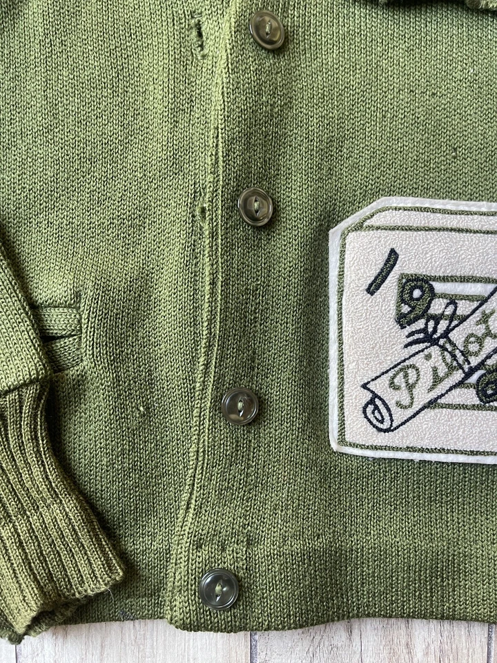 VINTAGE CAMPUS 60s SCHOOL VARSITY LETTERMAN BAND PATCH WOOL SWEATER Made In LA - Image 4 of 4