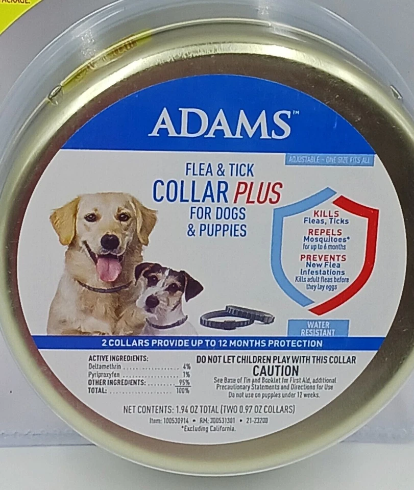 Adams Flea & Tick Collar Plus Dogs And Puppies 2 Collars Provide Up To 12 Months - Image 2 of 4