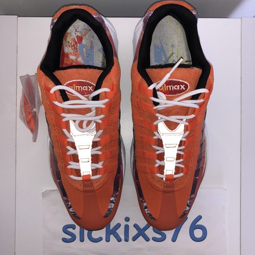 Nike Air Max 95 / DW ‘Dave White Fox’ Men's Size 10.5/EUR 44.5 [872640 600] - Picture 4 of 8