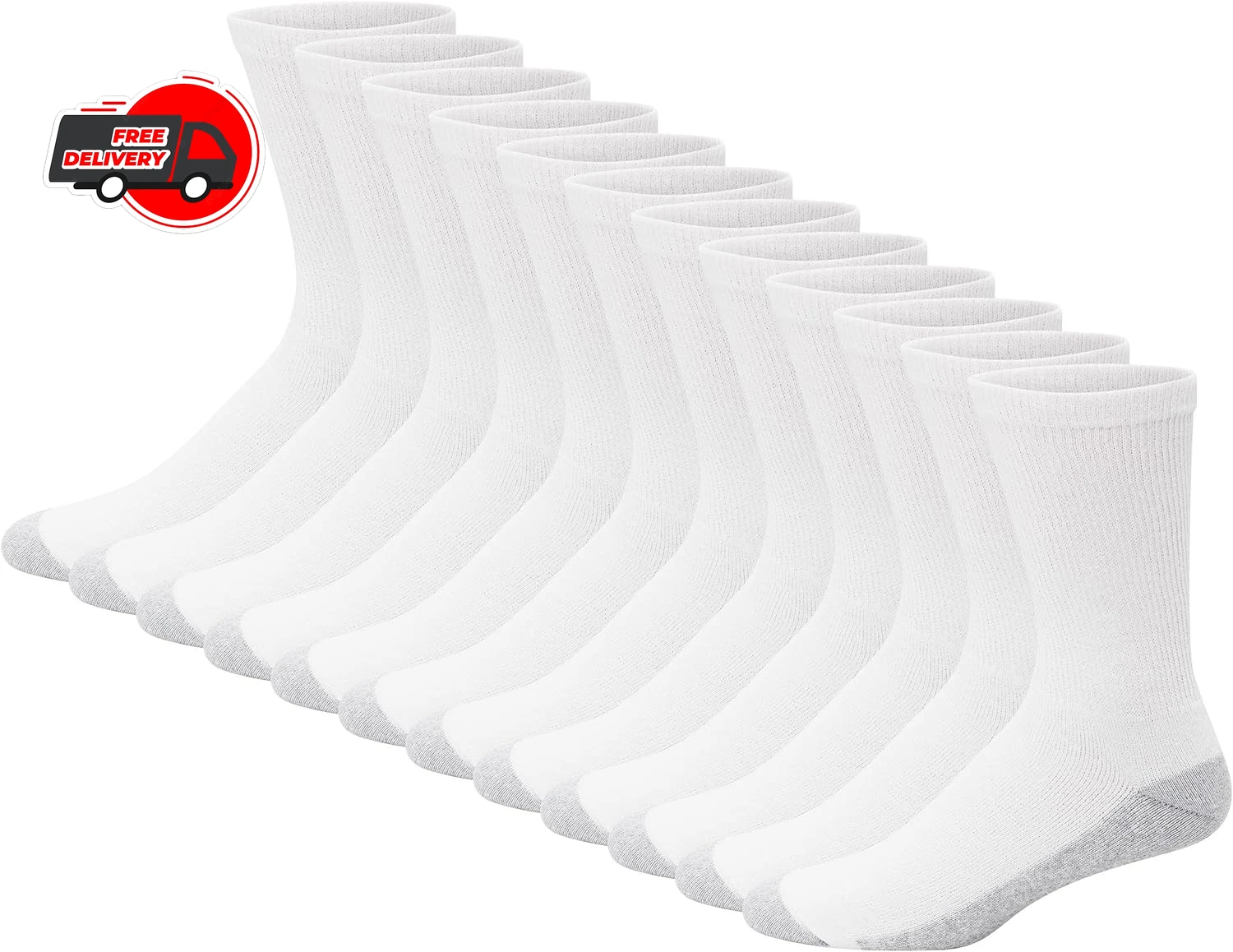 Hanes Men'S Double Tough Crew Socks, 12-Pair Pack size 6-12 shoe size
Opens in a new window or tab