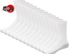 Hanes Men'S Double Tough Crew Socks, 12-Pair Pack size 6-12 shoe size