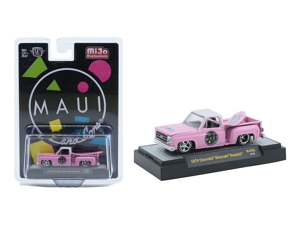 M2 1:64 1979 Chevrolet Silverado Stepside W/Surfboard Maui & Son