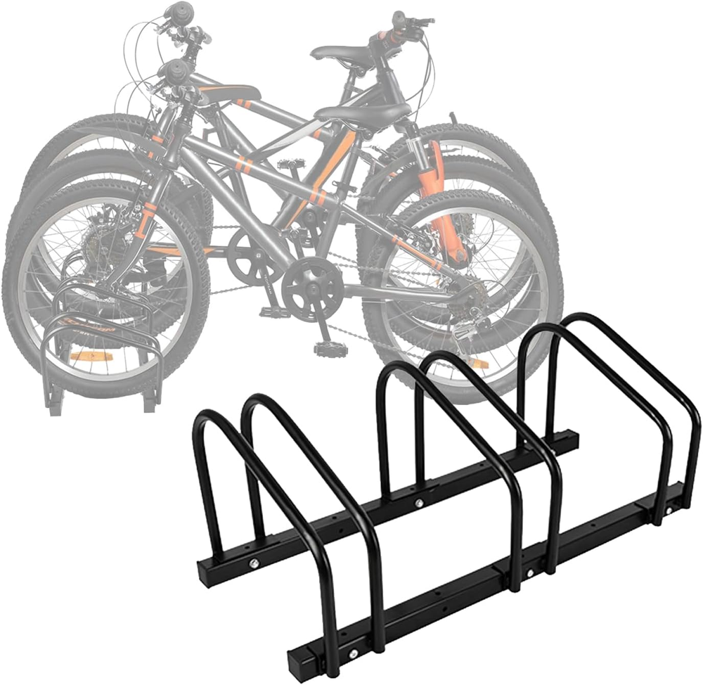 Bikes Floor Bike Stand for 3 Bike, Bike Parking Rack Garage Bike Storage Indoor/