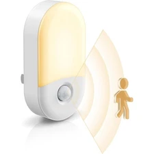 Motion Sensor Night Light LED Adjustable Brightness 3 Modes Home Safety Use