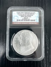 2015 Lyndon B. Johnson 1 oz Silver Medal – NGC MS69 First Releases – Black Core