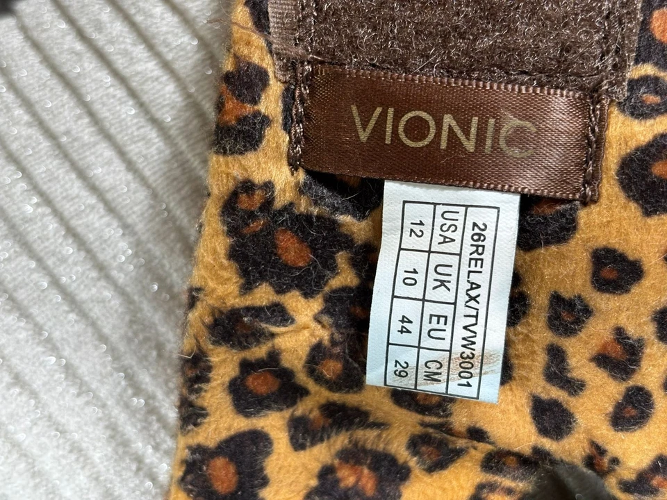 Vionic Relax Leopard Print Slip On Slippers Sandals Women's Size 12 - Image 3 of 4