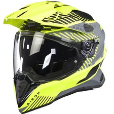 Airoh Commander Motorcycle Off-Road Adventure Helmet - Boost Neon Yellow