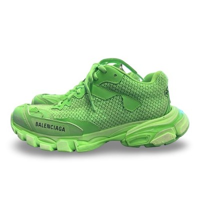 Balenciaga Women's Destroyed Track 3 Neon Green Sneakers Shoes USA 8