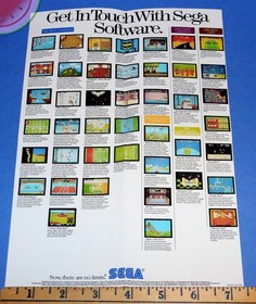 TESTED Sega MASTER SYSTEM Cartridge FANTASY ZONE with NEW Case Manual Poster