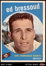 1959 Topps #19 Eddie Bressoud Giants 6 - EX/MT