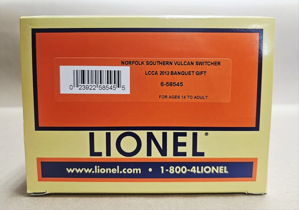 Lionel 6-58545 NORFOLK SOUTHERN Vulcan Switcher LCCA 2012 Banquet Gift/ NEW - Image 2 of 4