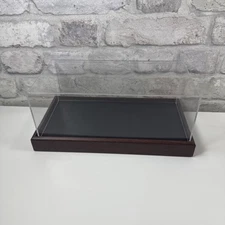 Diorama Acrylic Show Case Display Case With Brown wooden For 1/18 Car Model