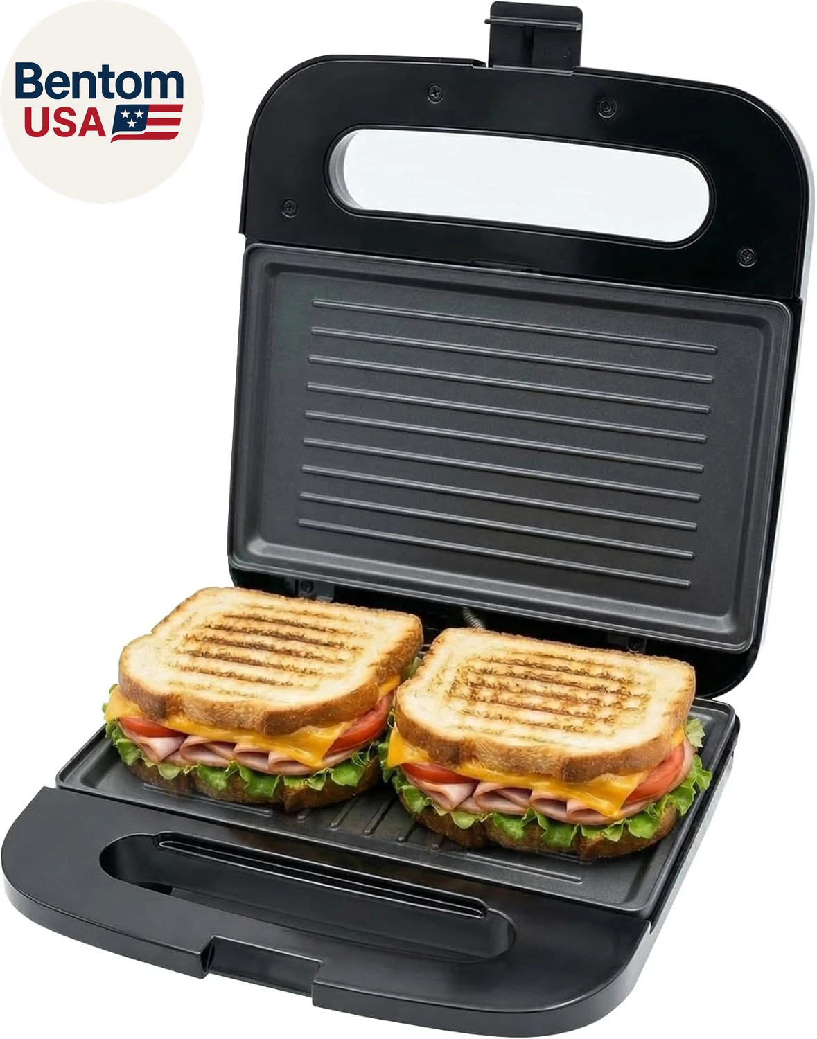 Electric Panini Press Grill with Nonstick Plates, LED Indicator Lights, Thermost