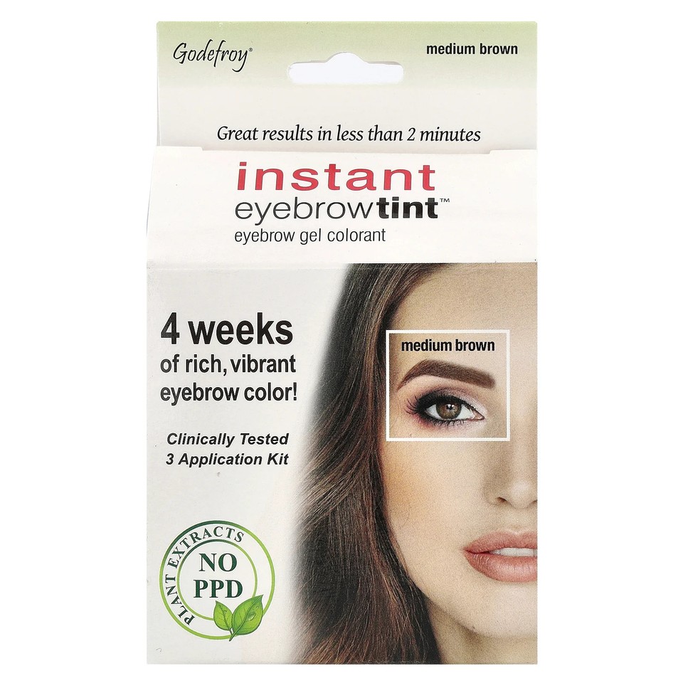 Instant Eyebrow Tint™, Medium Brown, 3 Application Kit