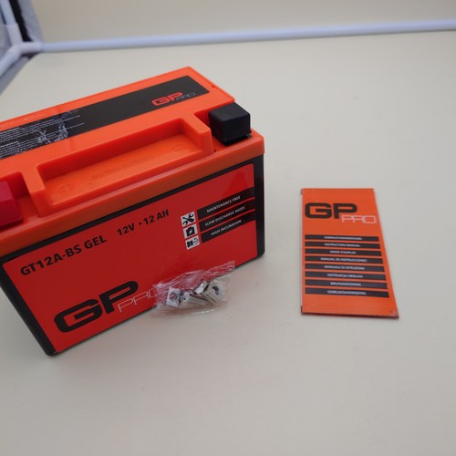 Batterie 12V 12Ah GEL GP-PRO GT12A-BS Motorrad ähnl. YT12A-BS YTX12A-BS YTZ12S
