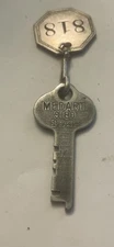 Vintage Sargent & Greenleaf Key MEDART SIED 1945 Key W/ Tag “818”