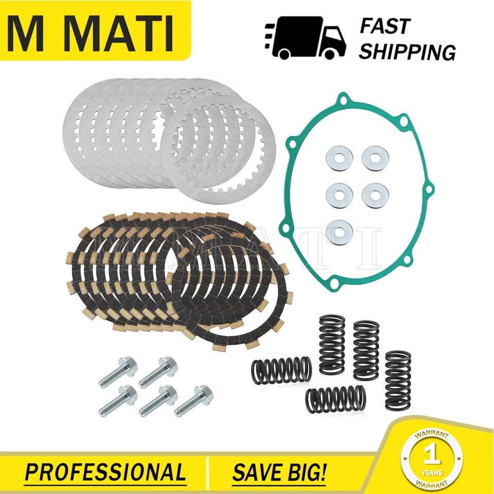 Kit de placas de embrague para Yamaha YZ250F WR250F 2001-2013 junta de placa de acero de fricción Foto 2 de 4