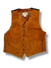 Vintage Arizona Jeans Co. Suede Vest Women s Sz Med British Tan