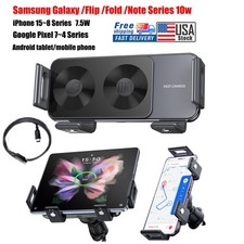 For Samsung Galaxy Z Fold 6 Flip Wireless Car Charger Automatic Car Mount Holder