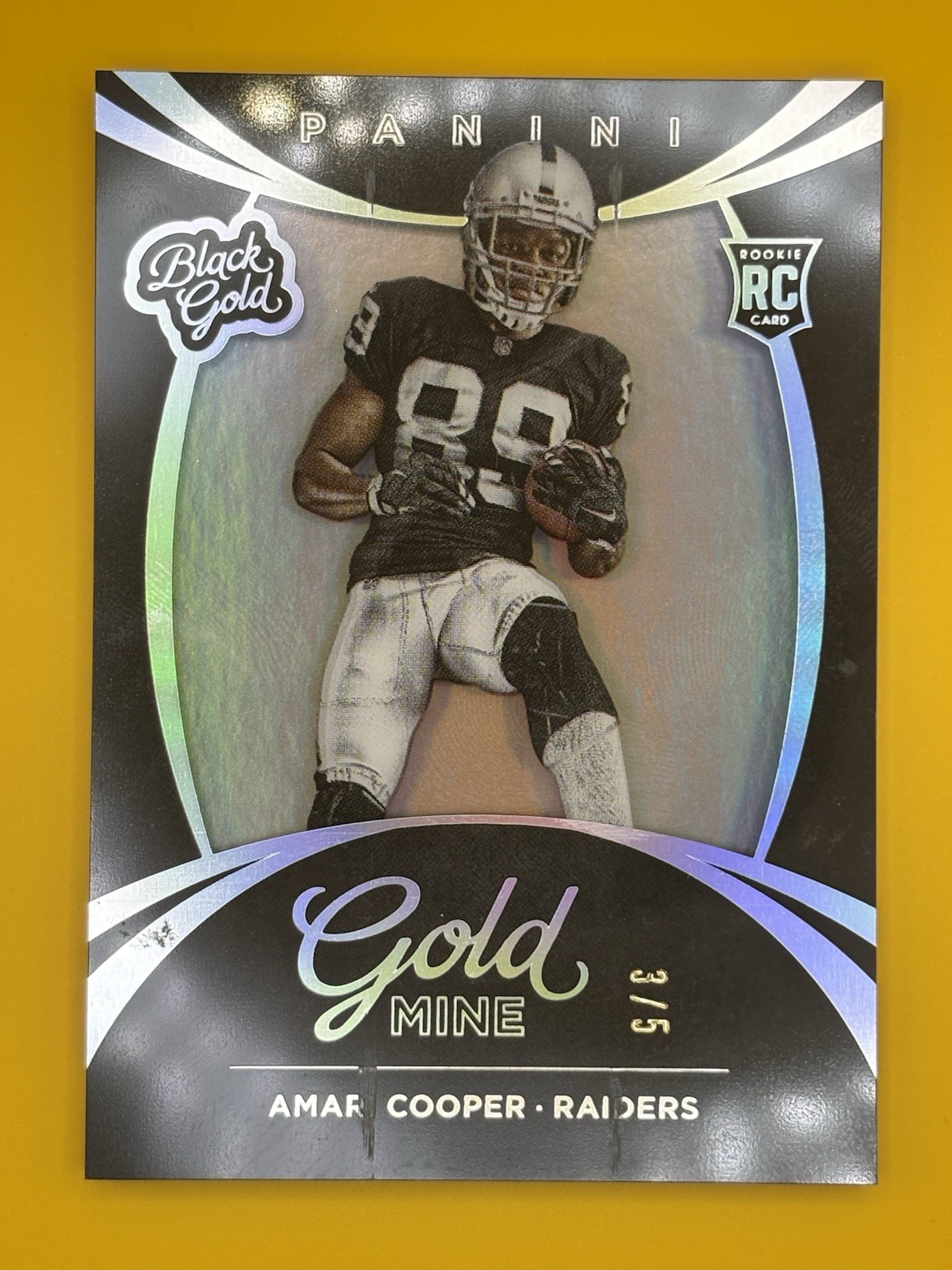 Amari Cooper Panini Black Gold Rookie Goldmine #RGM3 White Gold Foil