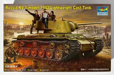 Trumpeter #00360 1/35 Scale Soviet KV-1 Model 1942 Tank from 2011 - Parts Sealed