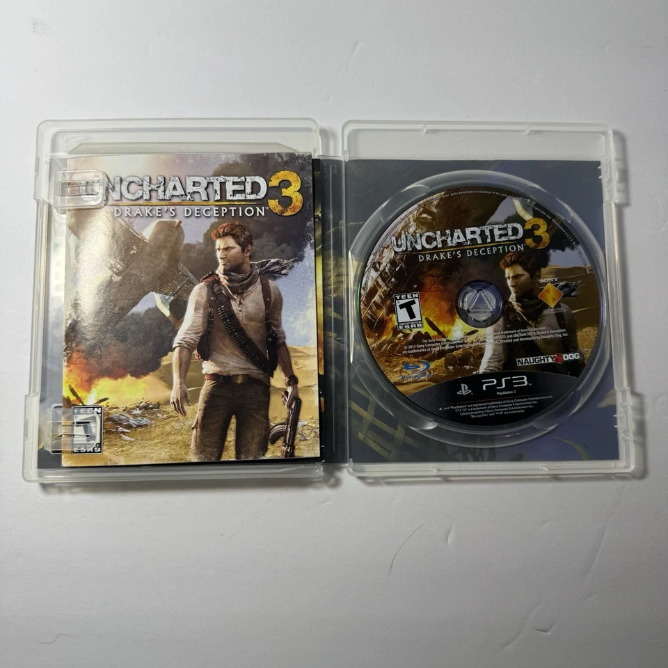 Uncharted 3: Drake's Deception (Sony PlayStation 3, 2011) CIB Complete PS3 Game  - Image 3 of 3
