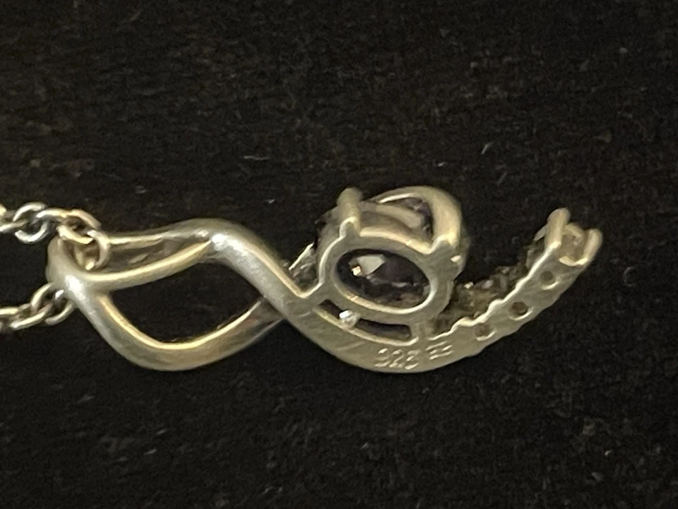 Collar colgante de 21" con diamantes de zafiro creado por Kay Jewelers Lab🌺 Foto 2 de 4