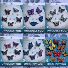 Crocs Handmade jibbitz 5pc Realistic butterfly butterflies shoe charms set