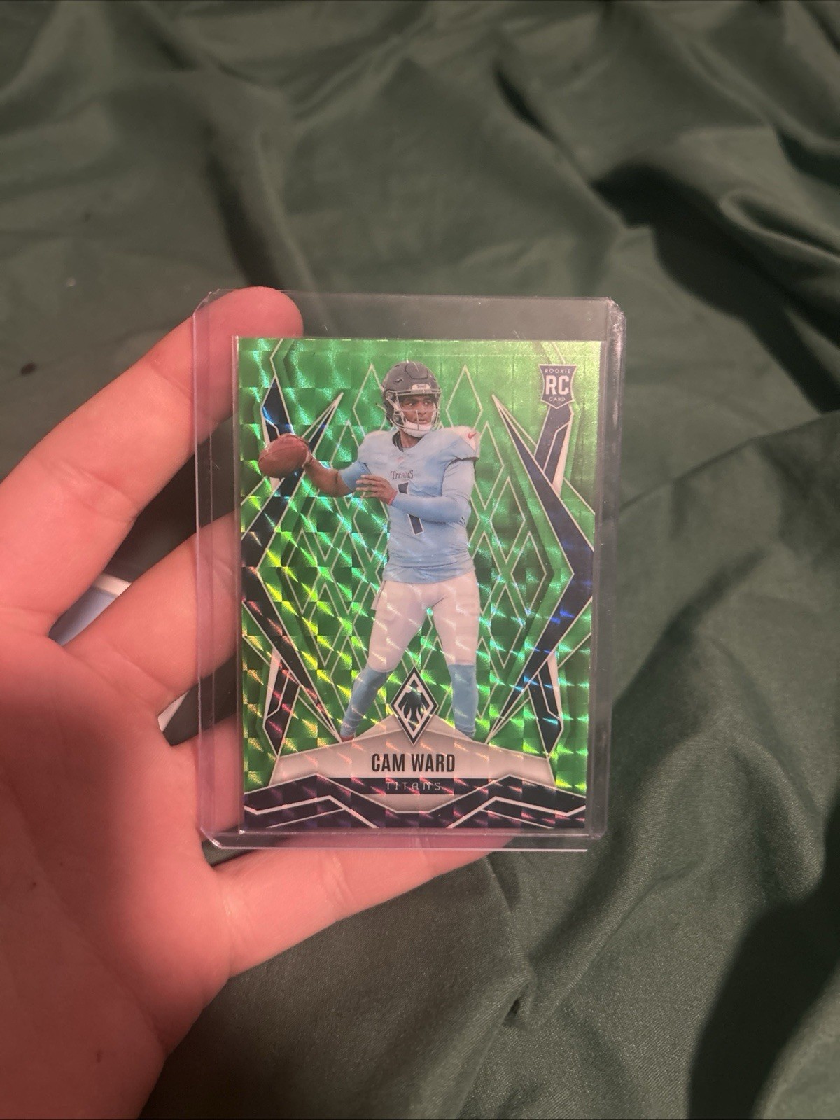 2025 Panini Phoenix - Rookies Cam Ward #194 Lime Green Pyramids /285 (RC)