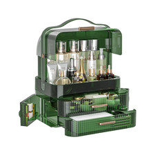 Cosmetics Storage Box Transparent Lid Large Makeup Organizer Box Drawers Portabl