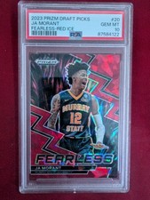 2023-24 Panini Prizm Draft Picks Fearless Red Ice Prizm Ja Morant #20 PSA 10