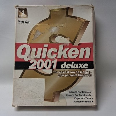 Intuit Quicken Deluxe 2001 for Windows '95/'98/NT4/'00