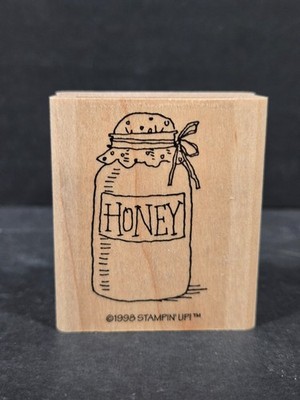 1998 Stampin-Up Rubber Stamp, Country Homemade Honey Jar