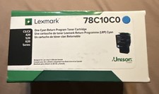 GENUINE LEXMARK 78C10C0 CYAN TONER CARTRIDGE - NEW   