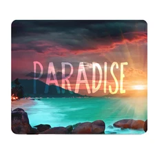 Paradise Ocean Beach Thick Mouse Pad For Desk And Computer