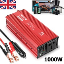 1000W Car Power Inverter DC 12V to 230V AC Socket Converter 2 USB Car Chargers