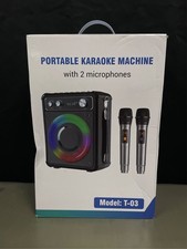 VOSOCO Karaoke Machine with 2 Wireless Microphones, Portable Bluetooth Speaker f