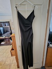 Windsor Women's Long Black Dress With Leg Slit - Size Small