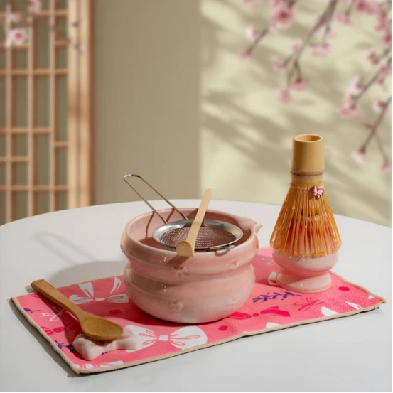 8-Piece Matcha Tea Set, Ceramic Whisk Kit for Beginners & Matcha Enthusiasts