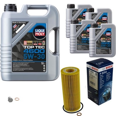 BOSCH Ölfilter 9 L Liqui Moly Top Tec 4600 5W-30 Öl für BMW X3 3.0d 3.0sd 5er