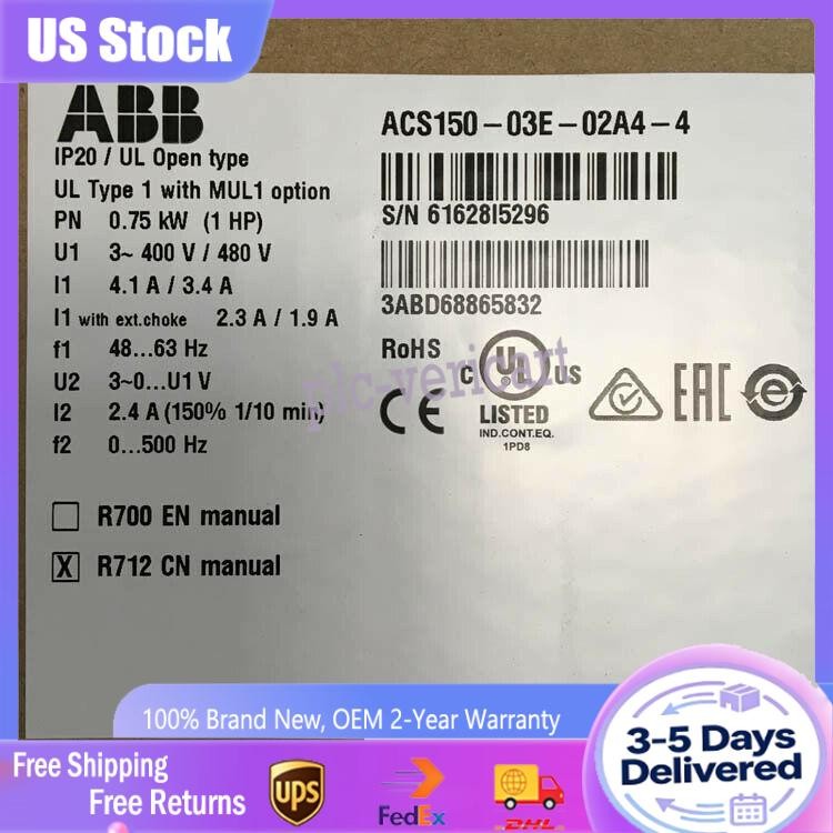 ABB Inverter ACS150-03E-02A4-4 NEW FREE Fast SHIPPING