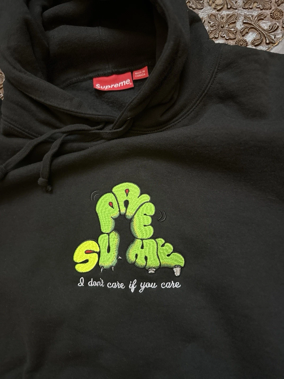Felpa con cappuccio grande Supreme Dont Care