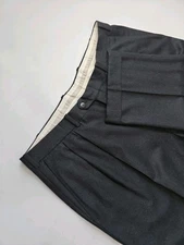 🇺🇲 JB Britches Mens Pleated Front Wool Dress Pants Made In Italy 40x28 Gray