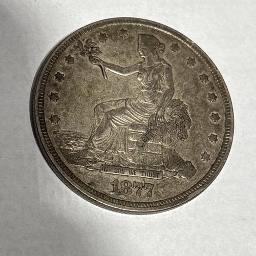 1877-P Trade Silver Dollar $1 Choice VF Very Fine Details
