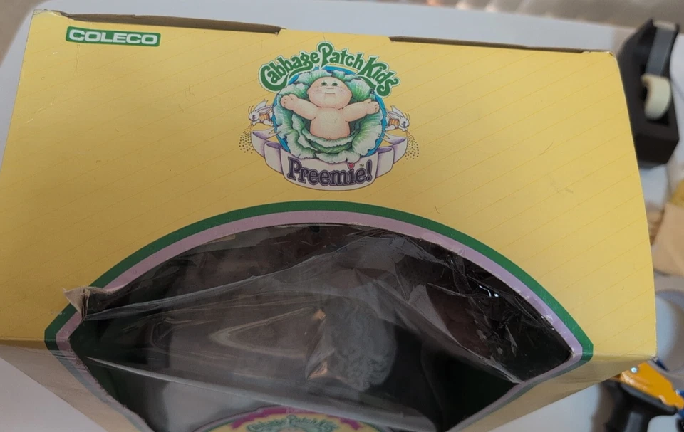 Parche de repollo prematuro nuevo en caja 1985 de colección papeles de adopción Zabrina Elinore Foto 2 de 4