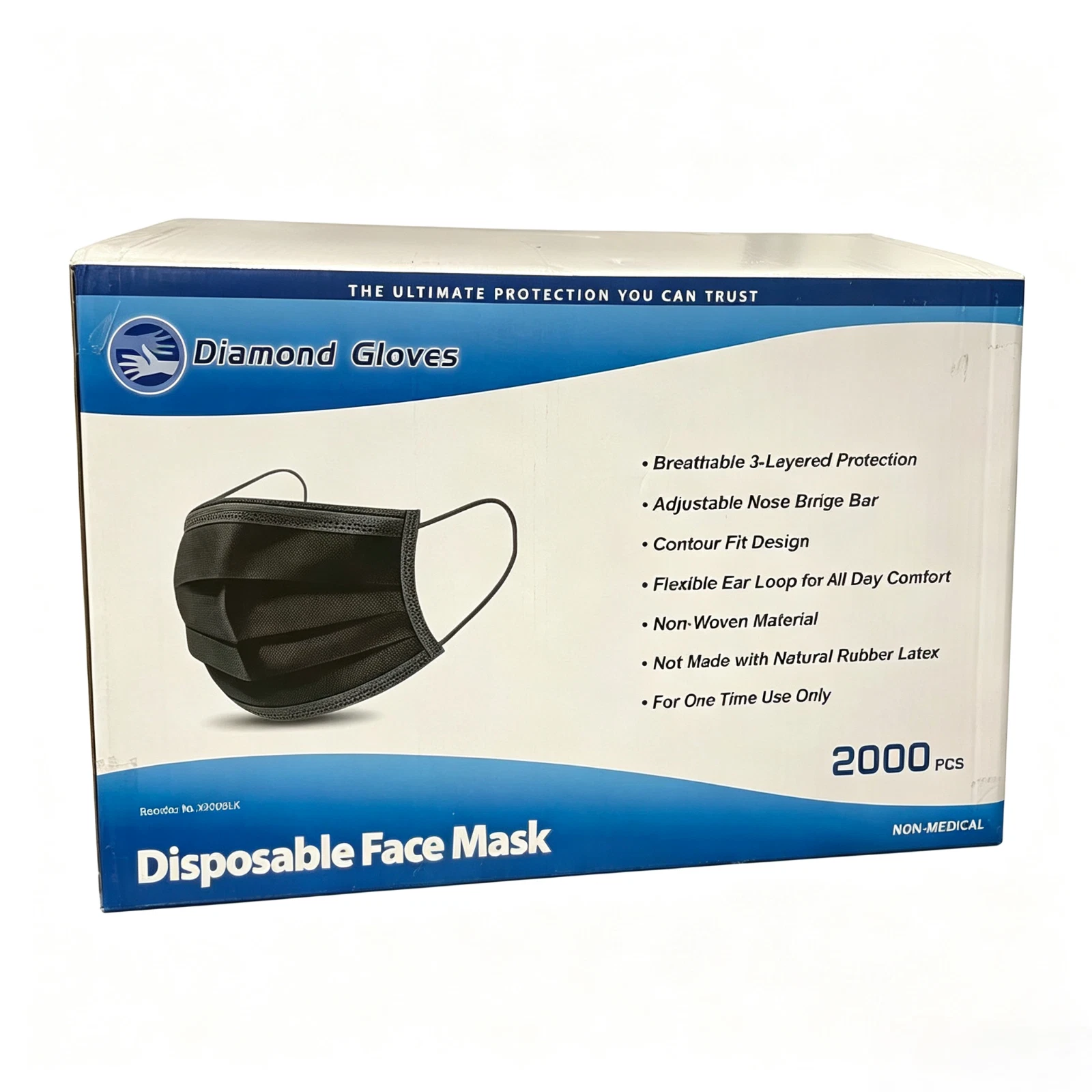 2000 Pcs Black Disposable Face Cover 3-Ply Filter Breathable Earloop Masks
Opens in a new window or