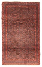 3'8" x 6'0" Traditional Vintage Hand Knotted Oriental Carpet Wool Area Rug